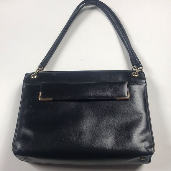 VTG, Super Rare Coblentz Original Satchel  Black Saffiano Leather Shoulder Bag. - Picture 1 of 16